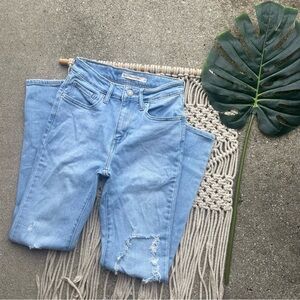 Levi’s Distressed High Rise Skinny Ankle Jeans Size 24